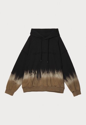 TIE DYE HOODIE UNISEX - Hoodie - black/khaki