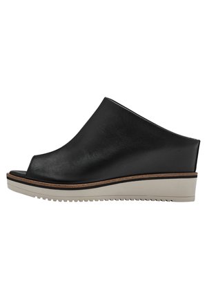 Heeled mules - black