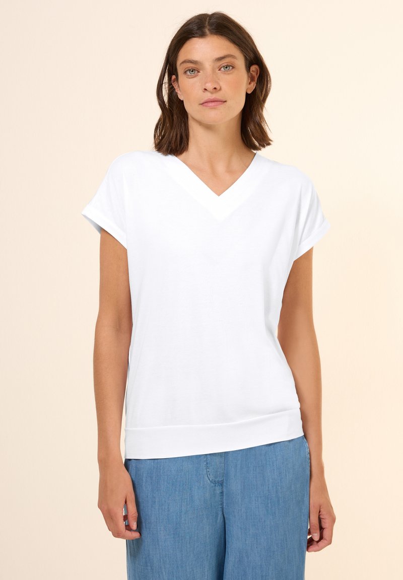 Cecil V-NECK - T-paita - weiß