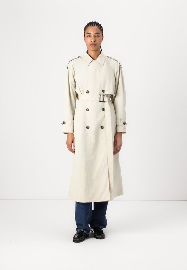 OVERSIZED - Trenchcoat - newsprint