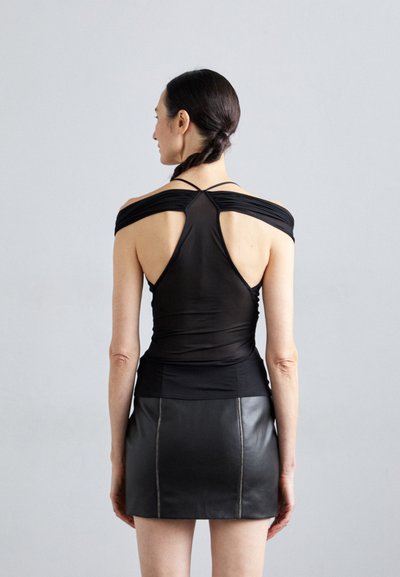 032c DRAPED SWAN EVENING - T-Shirt print - black