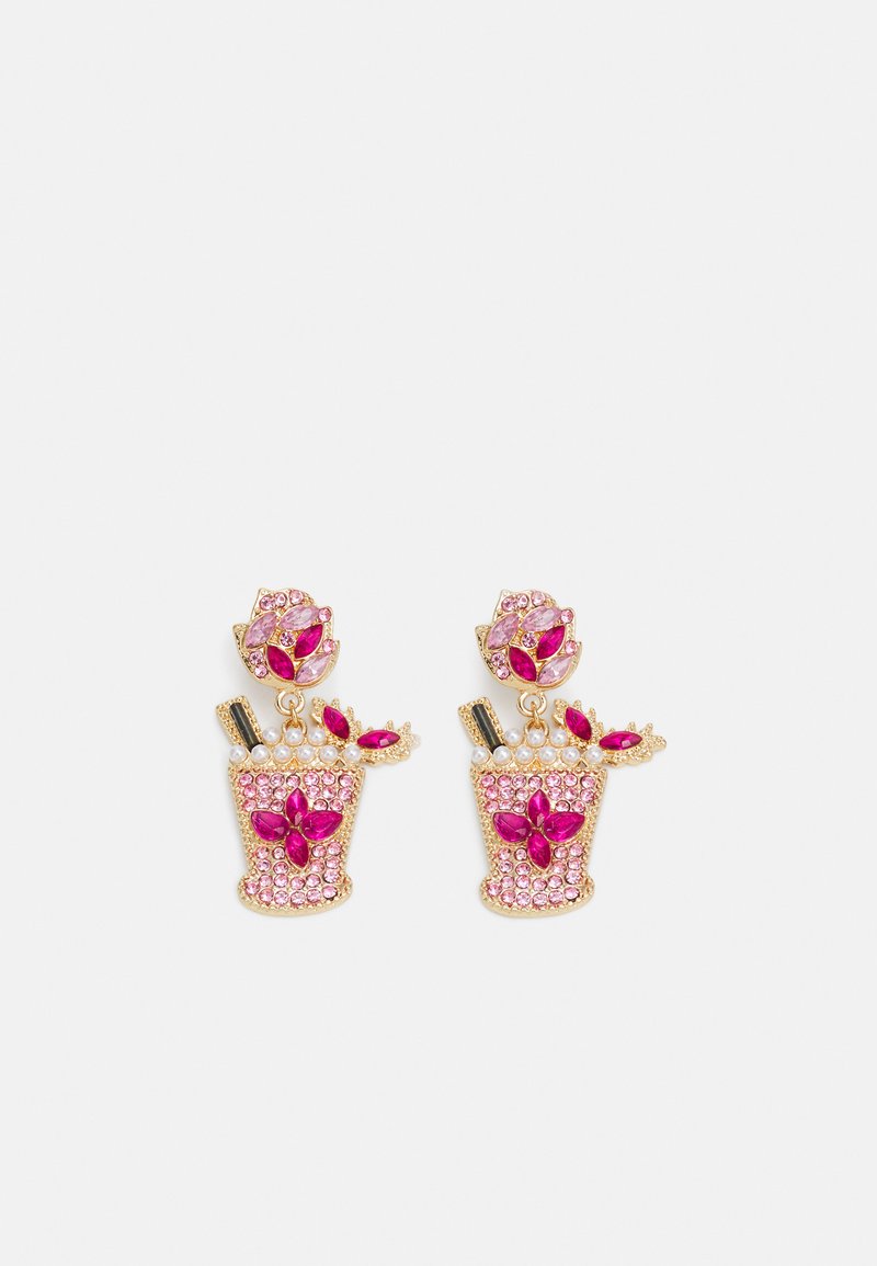 Pieces PCCAROLINE EARRINGS - Σκουλαρίκια - gold-coloured/pink