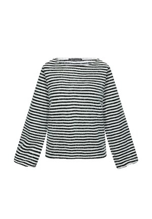 Betty Barclay, BETTY BARCLAY MIT KORDELZUG SWEATSHIRT - Trui - weiß schwarz