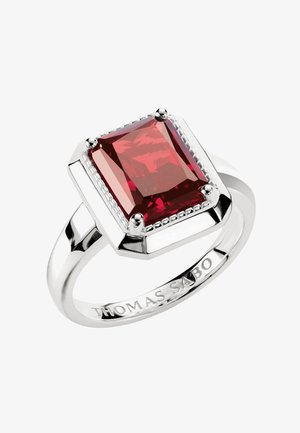 THOMAS SABO, RING MIT GRANATROTEM ZIRKONIASTEIN ELYNDRA - Ring - silberfarben rot