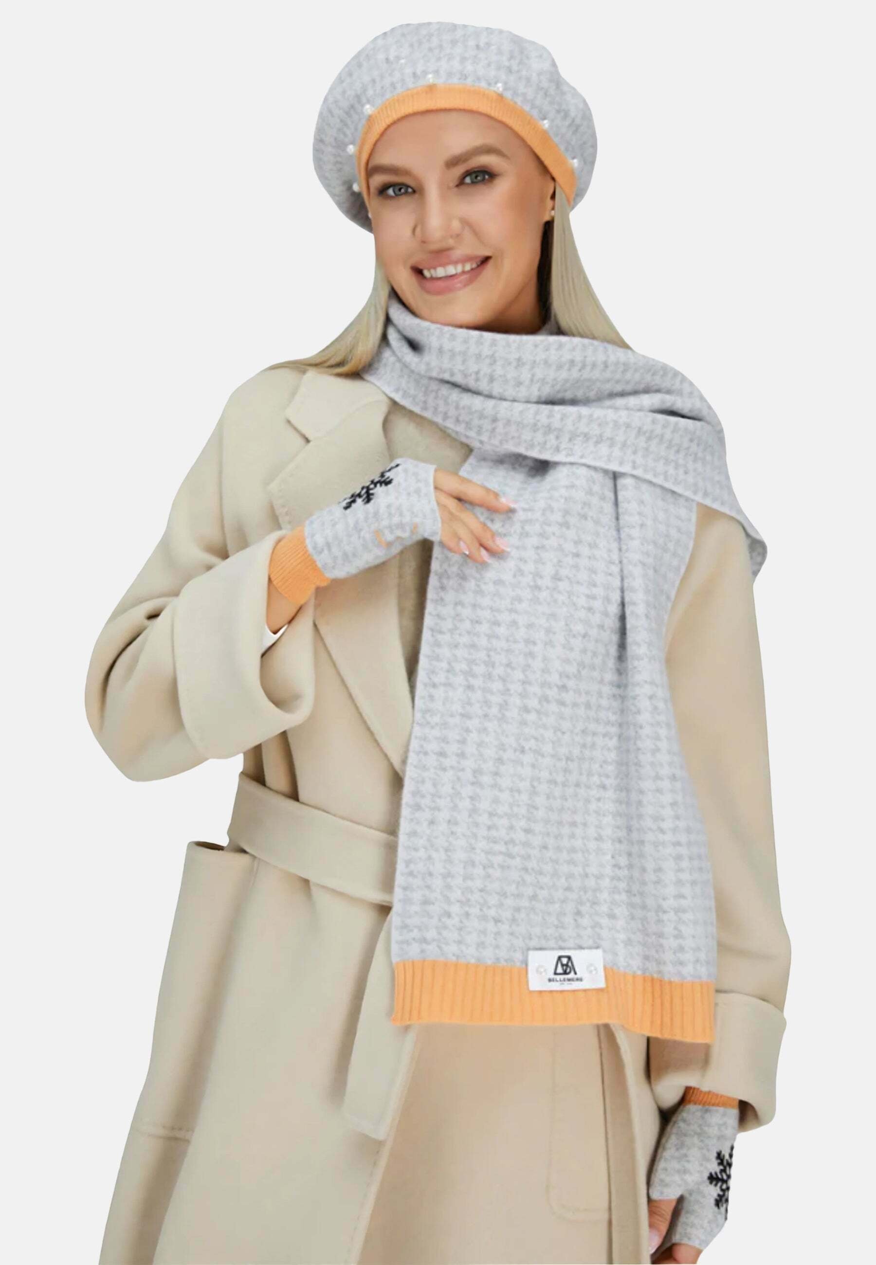 BELLEMERE HOUNDSTOOTH Sciarpa grey/grigio Zalando