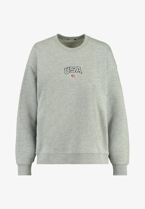 America Today, Sweatshirt - mottled grey
