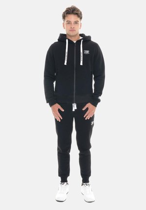 LEONE 1947, MAN HOODY FULL ZIP SOFT BASIC - Sweat zippé - black