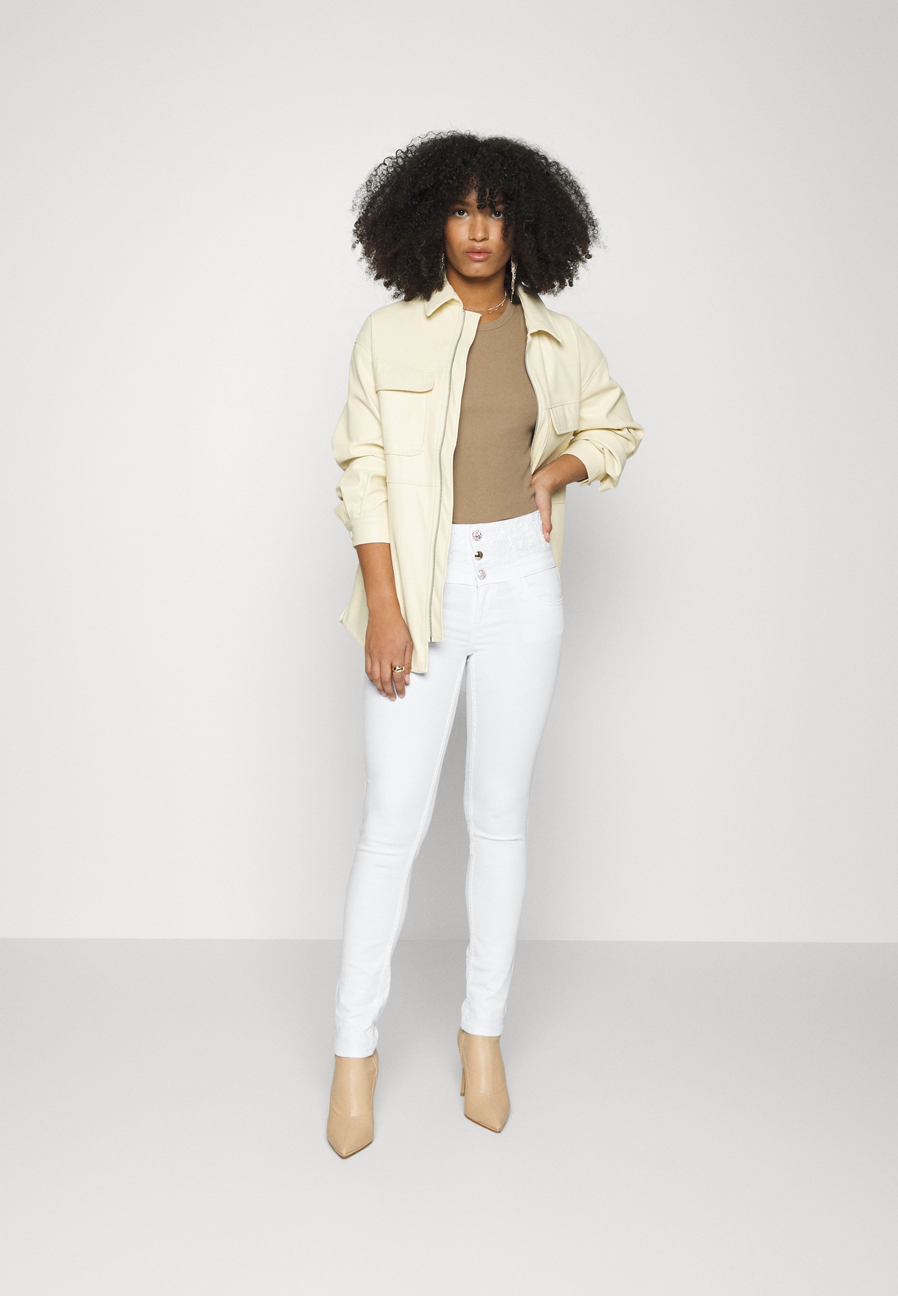 Liu Jo Jeans RAMPY - Pantaloni - bco ottico/pizzo/bianco - Zalando.it
