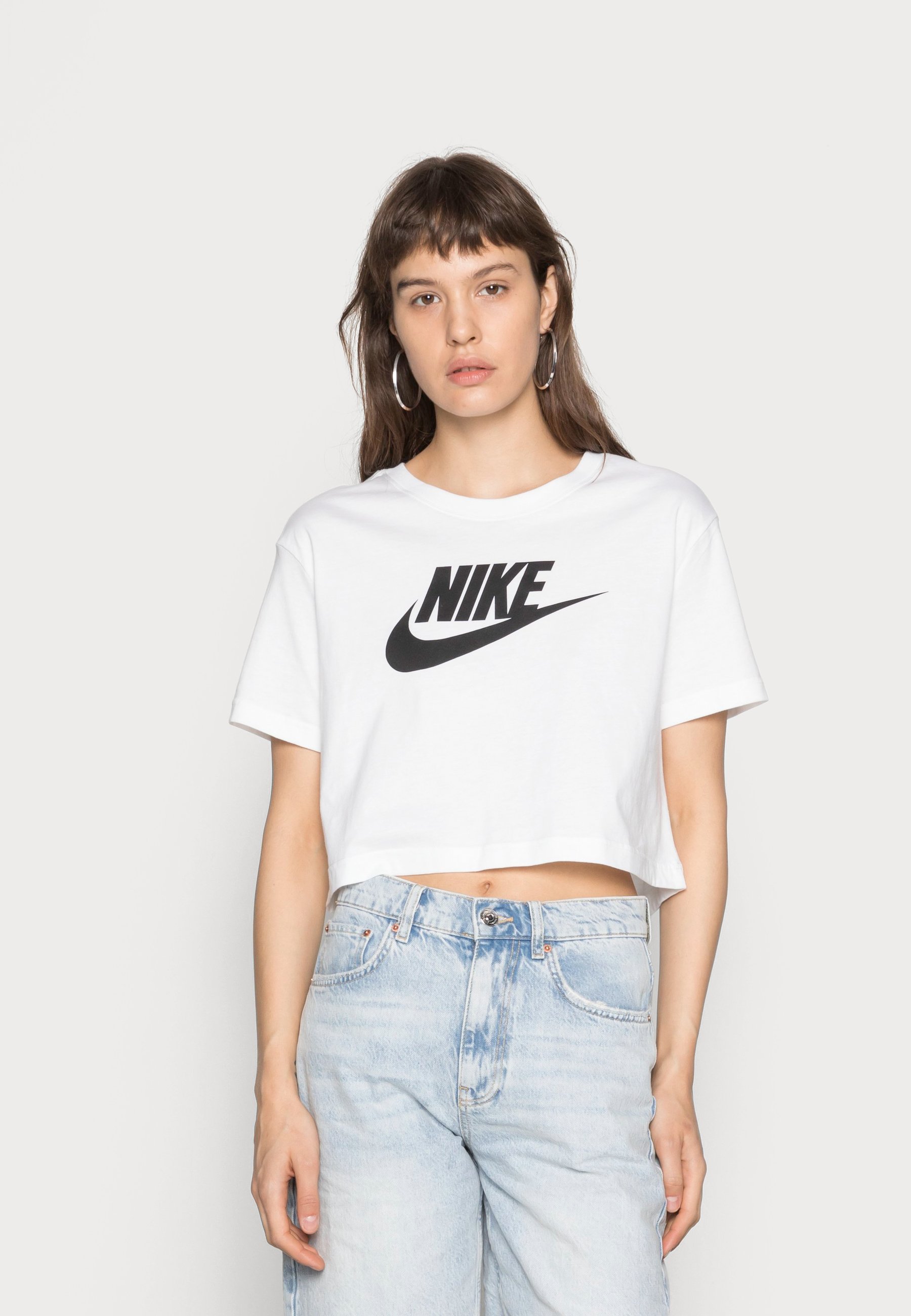 Nike Sportswear TEE - T-Shirt print - white/black/weiß