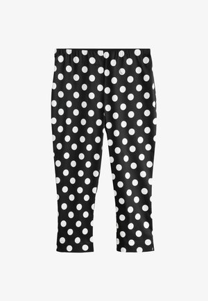 Next, REGULAR FIT - CAPRI CROPPED LENGTH TROUSERS . - Pantaloni - black white polka dot