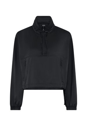 Girlfriend Collective HUMMINGBIRD HALF ZIP - Tuulejope - black