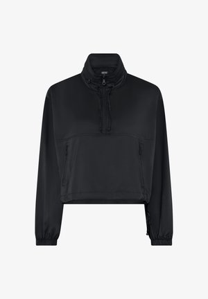 Girlfriend Collective HUMMINGBIRD HALF ZIP - Tuulejope - black