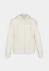 ESSENTIALS LINEAR FULL ZIP HOODIE - Суитшърт с цип - alumina/white