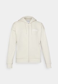 ESSENTIALS LINEAR FULL-ZIP - Zip-up sweatshirt - alumina/white