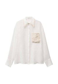 Mango EMBRO - Bluza z gumbi - off-white