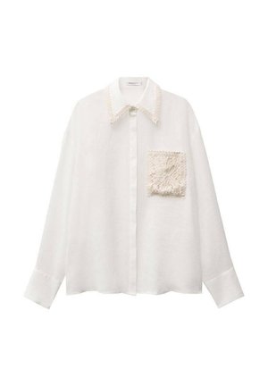 Mango EMBRO - Bluza z gumbi - off-white