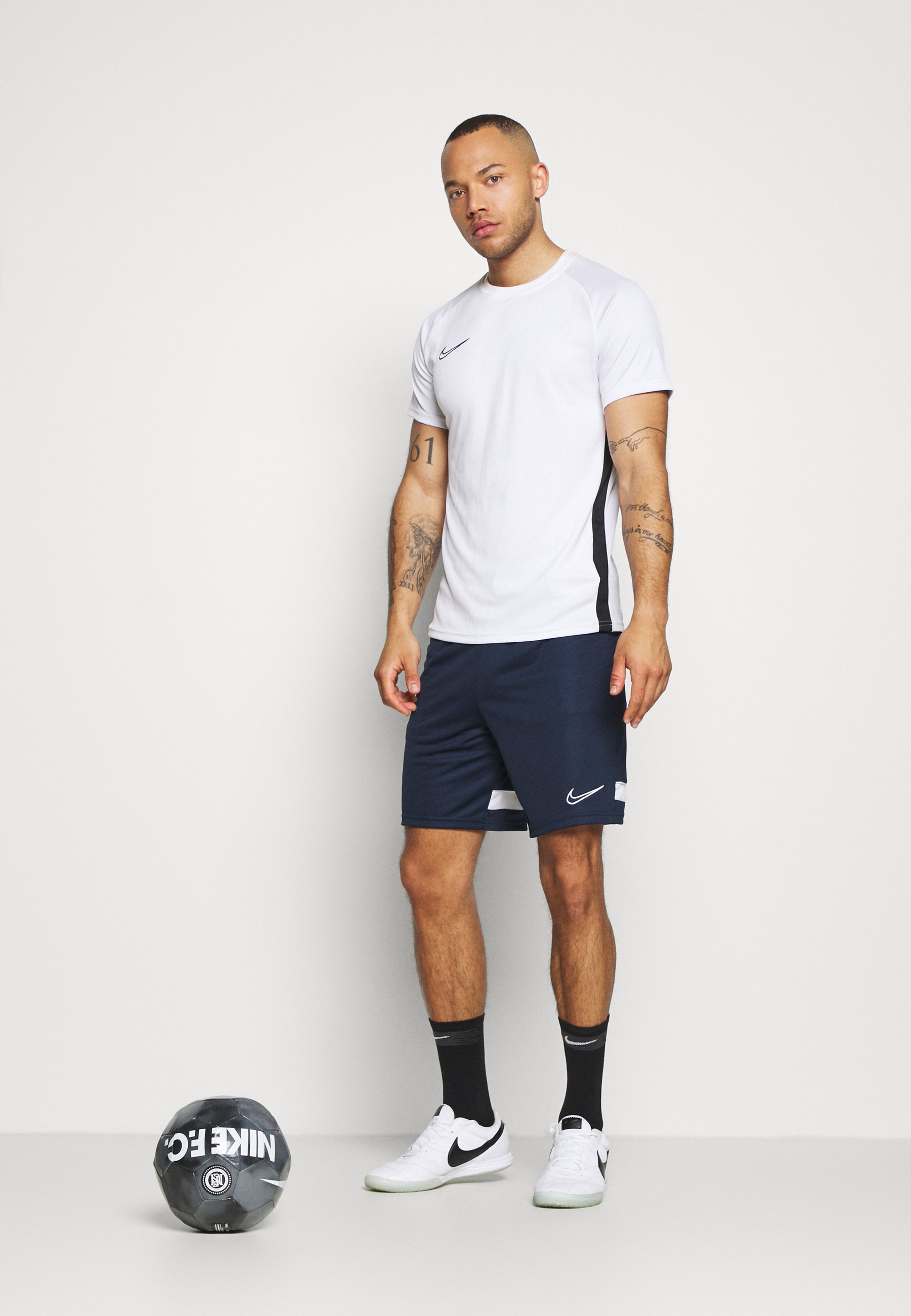 Nike Performance ACADEMY - Pantaloncini sportivi - obsidian/white/blu scuro  - Zalando.it