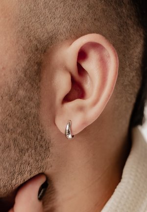 Hey Happiness, DOME HOOP - Ohrringe - silver coloured