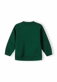 Roheline pusasärk, millel on pikad varrukad, soonikuga mansetid ja alus. Seljal on ümmargune kaelus ja minimaalsete õmbluste detailid.