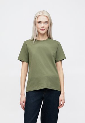 Pieces PCRIA SOLID TEE - T-shirts - deep lichen green