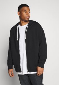 Pier One - Zip-up sweatshirt - black Thumbnail Image 1