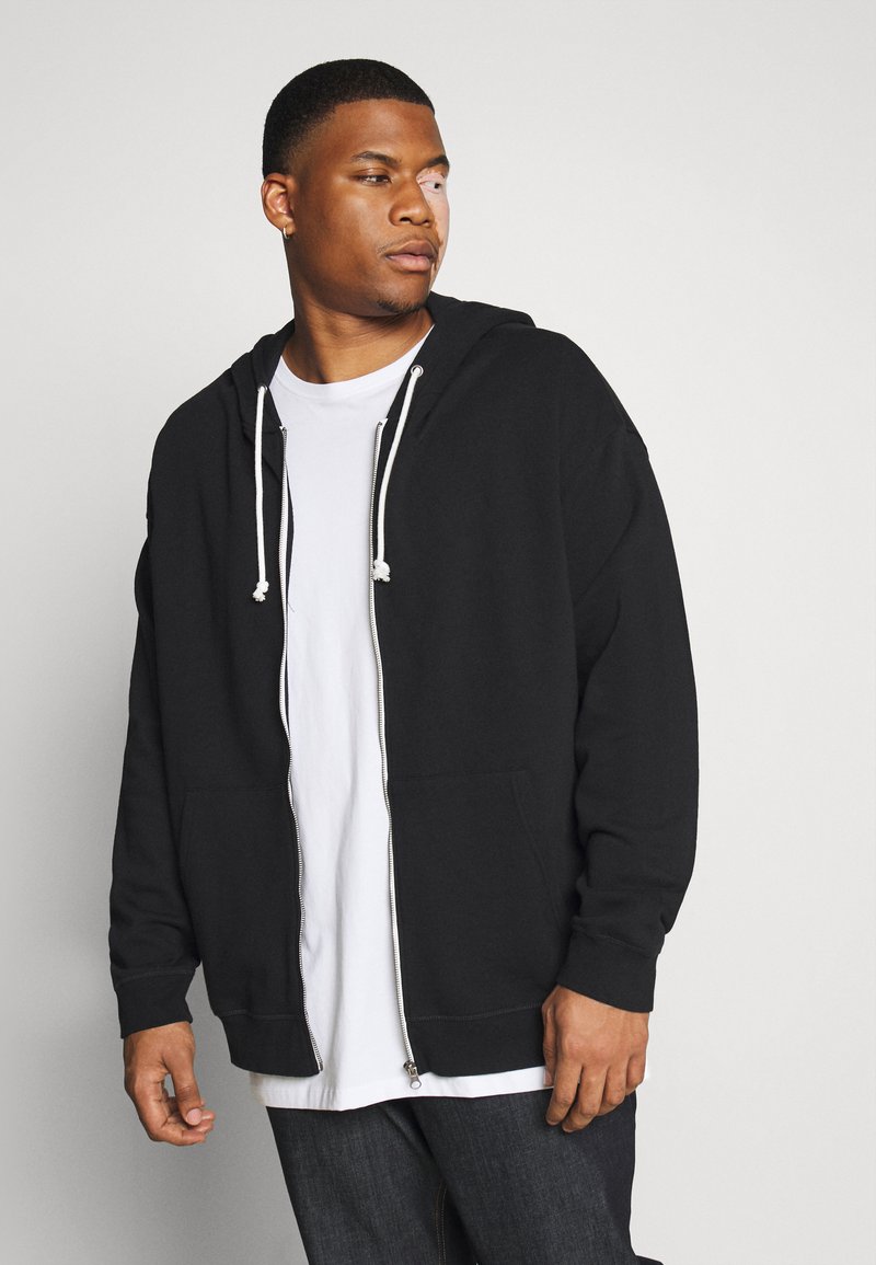 Pier One - Zip-up sweatshirt - black, Enlarge
