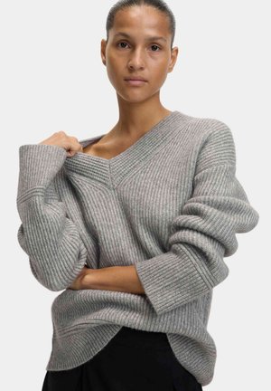Strickpullover - mid grey