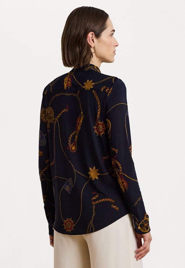 SLIM FIT BELTING PRINT JERSEY SHIRT - Button-down blouse4