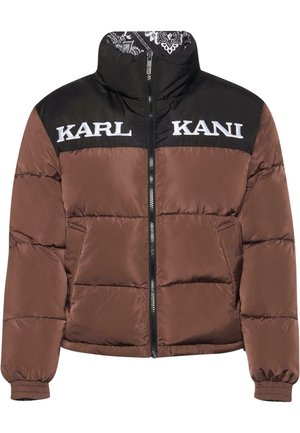 Karl Kani KW233-029-1 KK RETRO PAISLEY REVERSIBLE BLOCK PUFFER - Zimska jakna - brown black