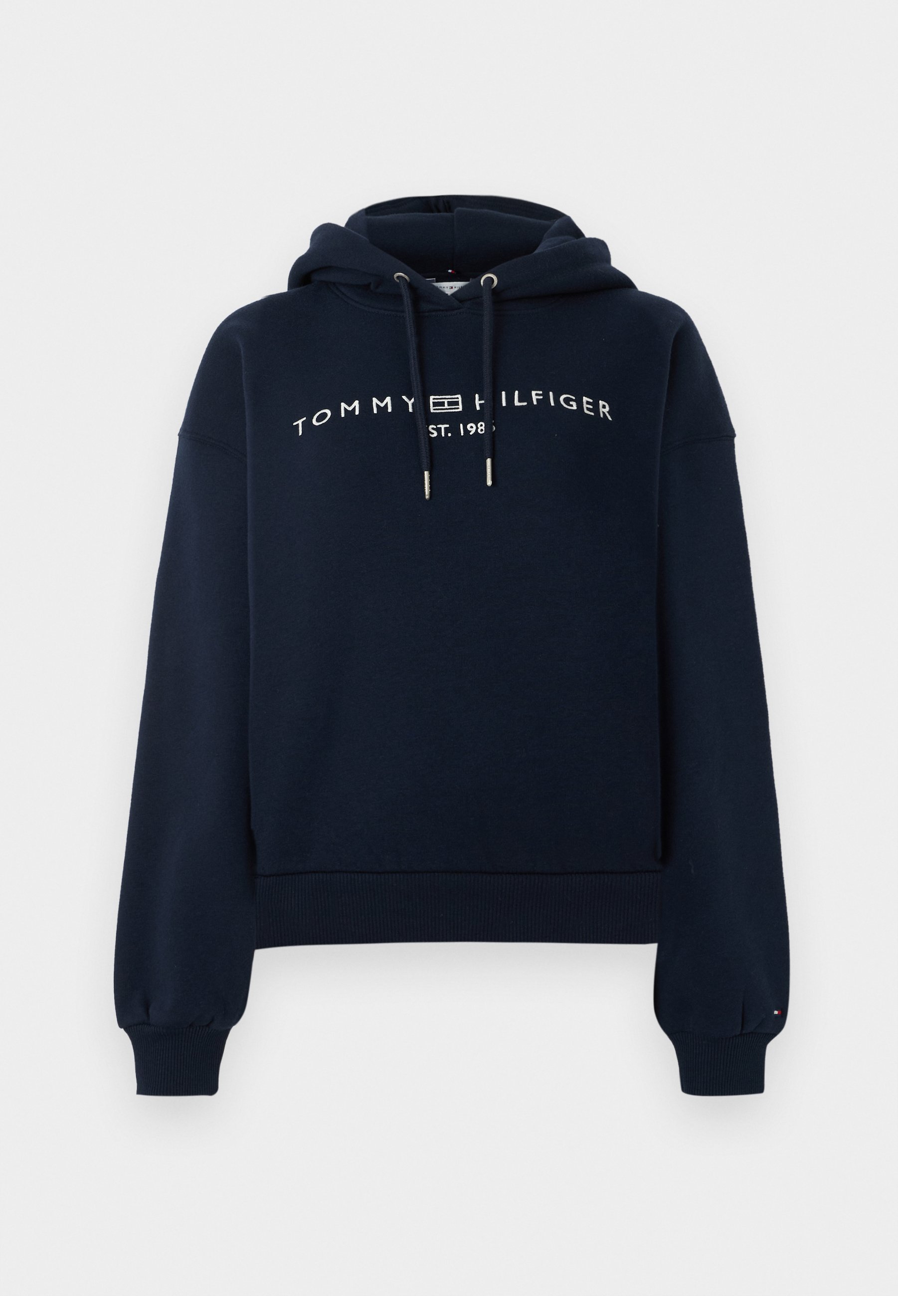 Tommy Hilfiger FLEX FLEECE LOGO EMBROIDERY RELAXED HOODY - Mikina s kapucí - dark night navy