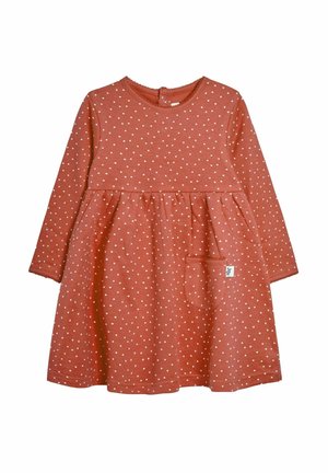 REGULAR FIT - SPOT PRINTED - Rochie din jerseu - rust orange