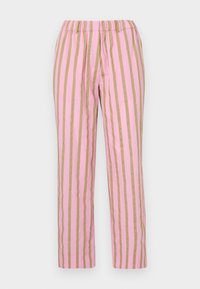 ELASTICATED STRAIGHT PANTS - Pantalon classique - ligh pink