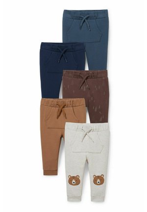 5 PACK - Trainingsbroek - brown   dark blue