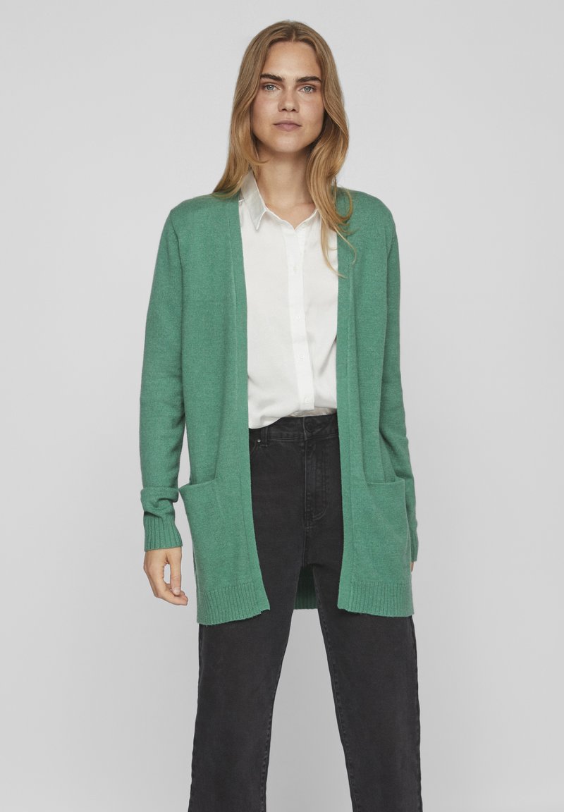 VILA VIRIL OPEN - Chaqueta de punto - frosty spruce