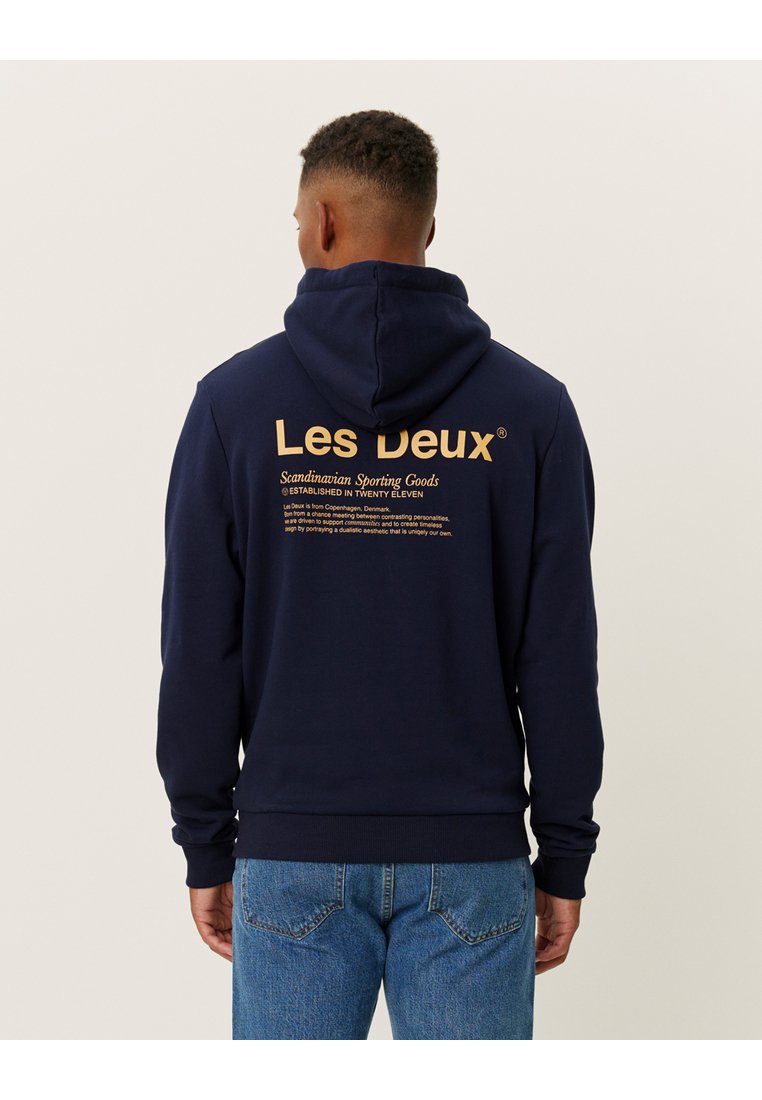 Les Deux BRODY - Mikina - dark navy/mustard yellow