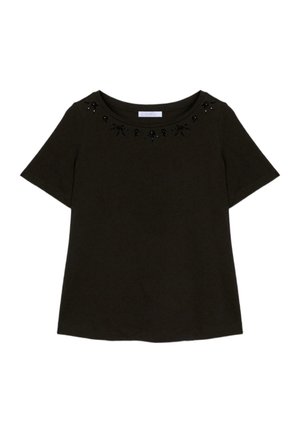 Luisa Viola, T-SHIRT RICAMATA - T-shirt print - nero
