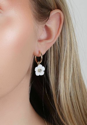 SNÖ of Sweden, FLORETTE PENDANT EAR - Earrings - g white