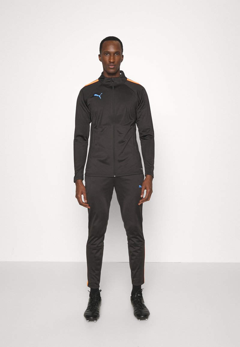 Puma TEAMLIGA TRACKSUIT Tracksuit black/ultra orange/black Zalando