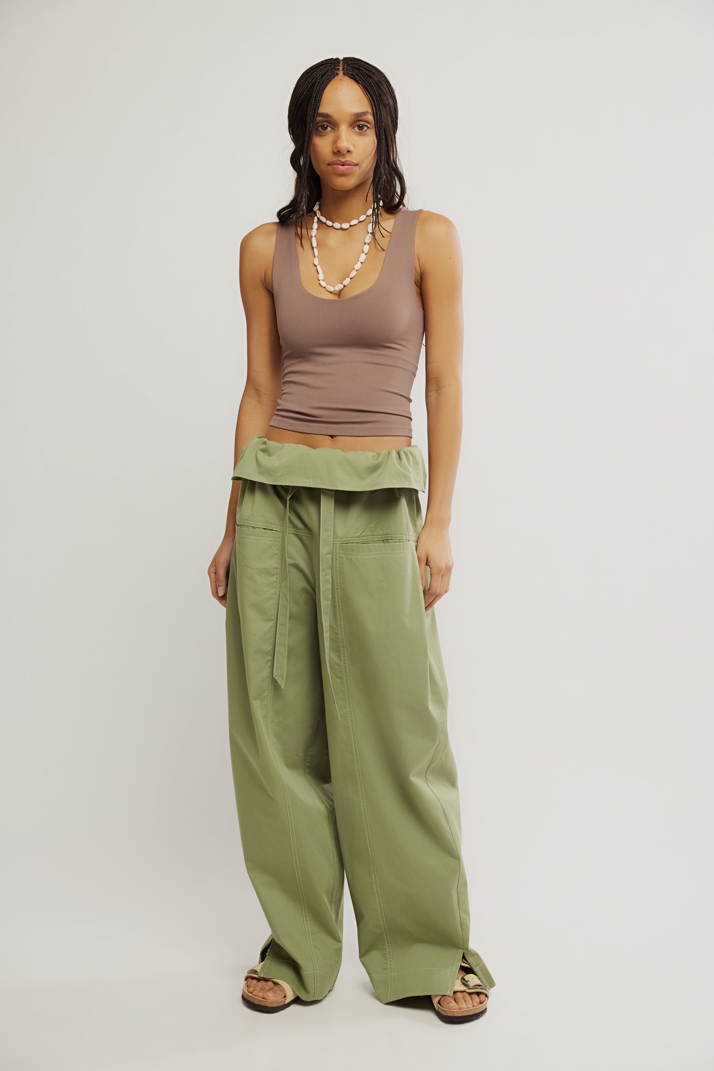 Free People FISHERMAN PANT - Pantalon classique - mistletoe/vert
