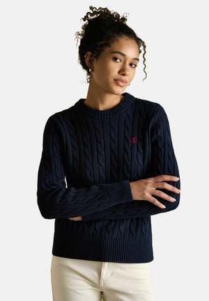 REGULAR FIT - CLASSIC CABLE CREW NECK - Jumper - navy