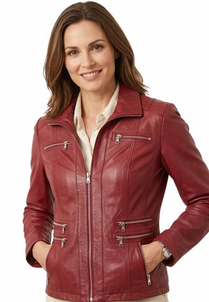 Mark Maddox, MADRAS - Lederjacke - kirsche