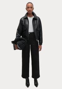 Marks & Spencer SEAMLESS WIDE LEG  - Džíny Relaxed Fit - black