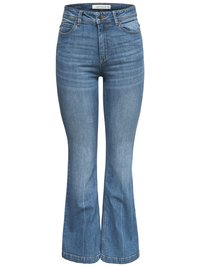 FLORA  - Flared Jeans - medium blue denim