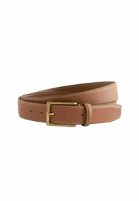 SIGNATURE CONTRAST STITCH - REGULAR FIT - Opasok - tan brown