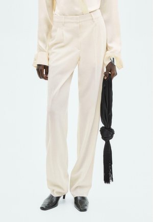 LIMITED EDITION - WITH DOUBLE DARTS - Trousers - white