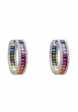 JUDY RAINBOW BAGUETTE HOOP - Orecchini - white