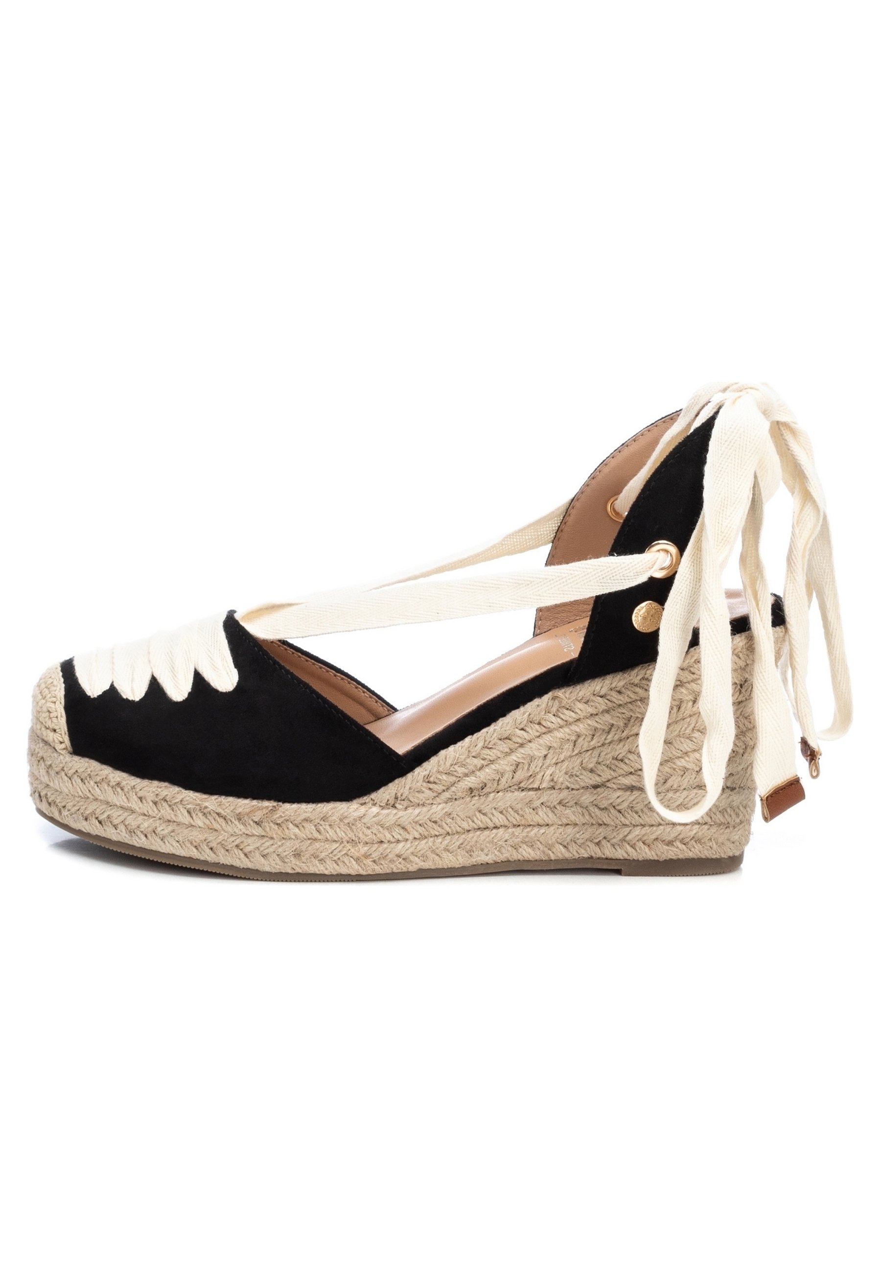 XTI Sandalias cuña black/sand/negro - Zalando.es