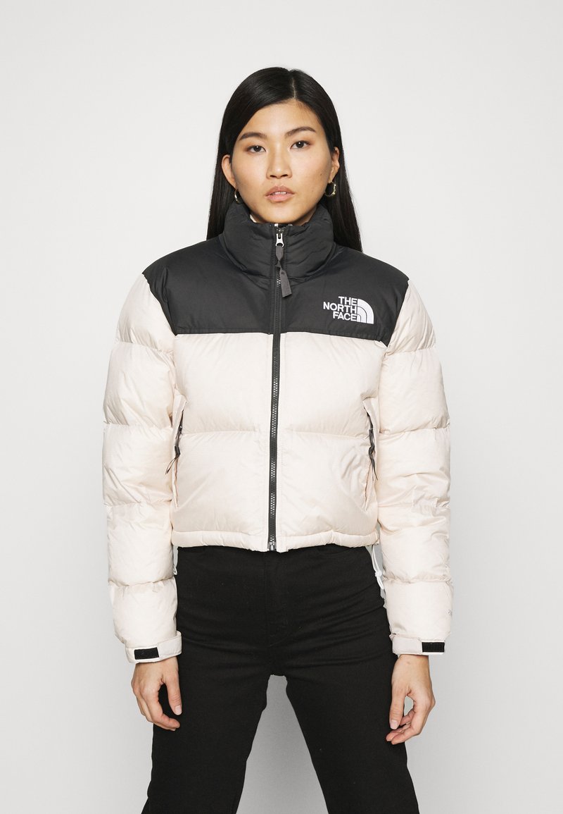 The North Face Nuptse Crop Down Jacket Pink Tint Light Pink Zalando Co Uk