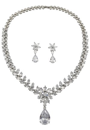 HEBE JEWELS HOCHZEIT & PARTY SET - Orecchini - silberfarben/weiß