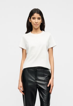 MINI STRASS TRIANGLE TEE - Βασικό μπλουζάκι - pure white